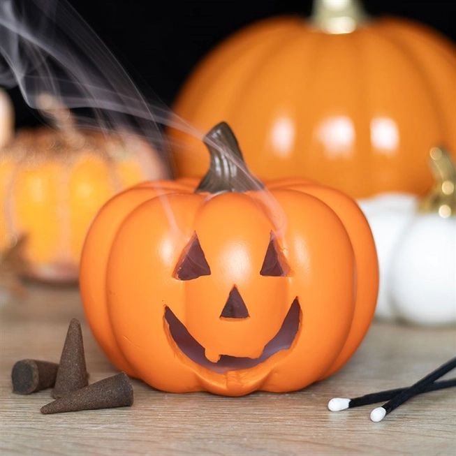 Brûleur d'Encens Orange Citrouille d'Halloween