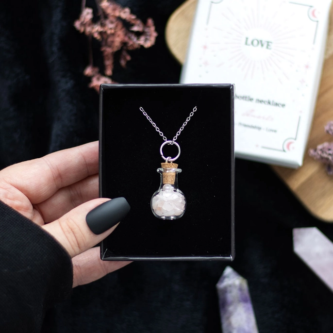 Collier Love Rose Potion Quartz Rose