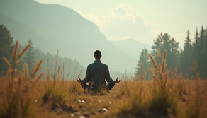 Méditation en pleine nature, moment de calme et de présence