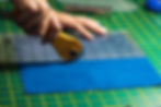 Cutting fabric for quilting