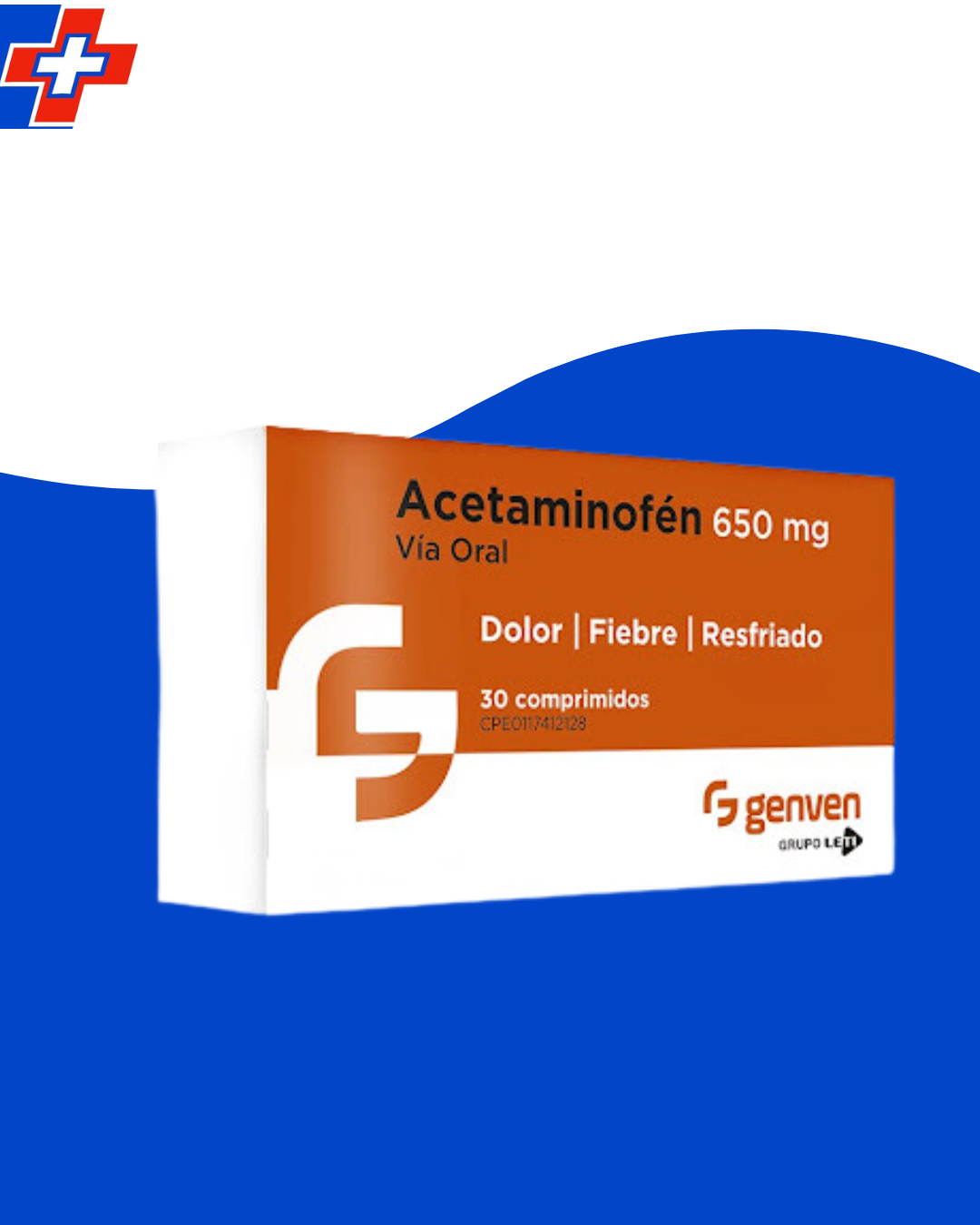 ACETAMINOFEN 650MG X 30COMP GENVEN