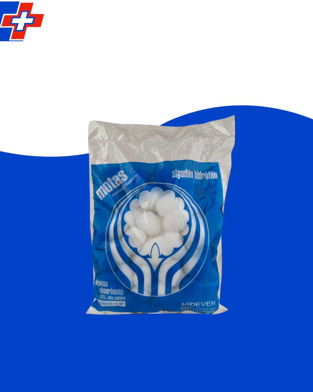 ALGODON HIDEVEN MOTAS BLANCAS X 100