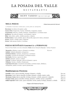 menu tepoztlan posada del valle