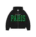 Paris Logo Zip Hoodie - Front View