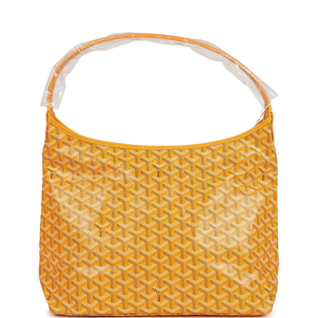 Goyard Boheme Hobo bag in Yellow Goyardine canvas, front view
