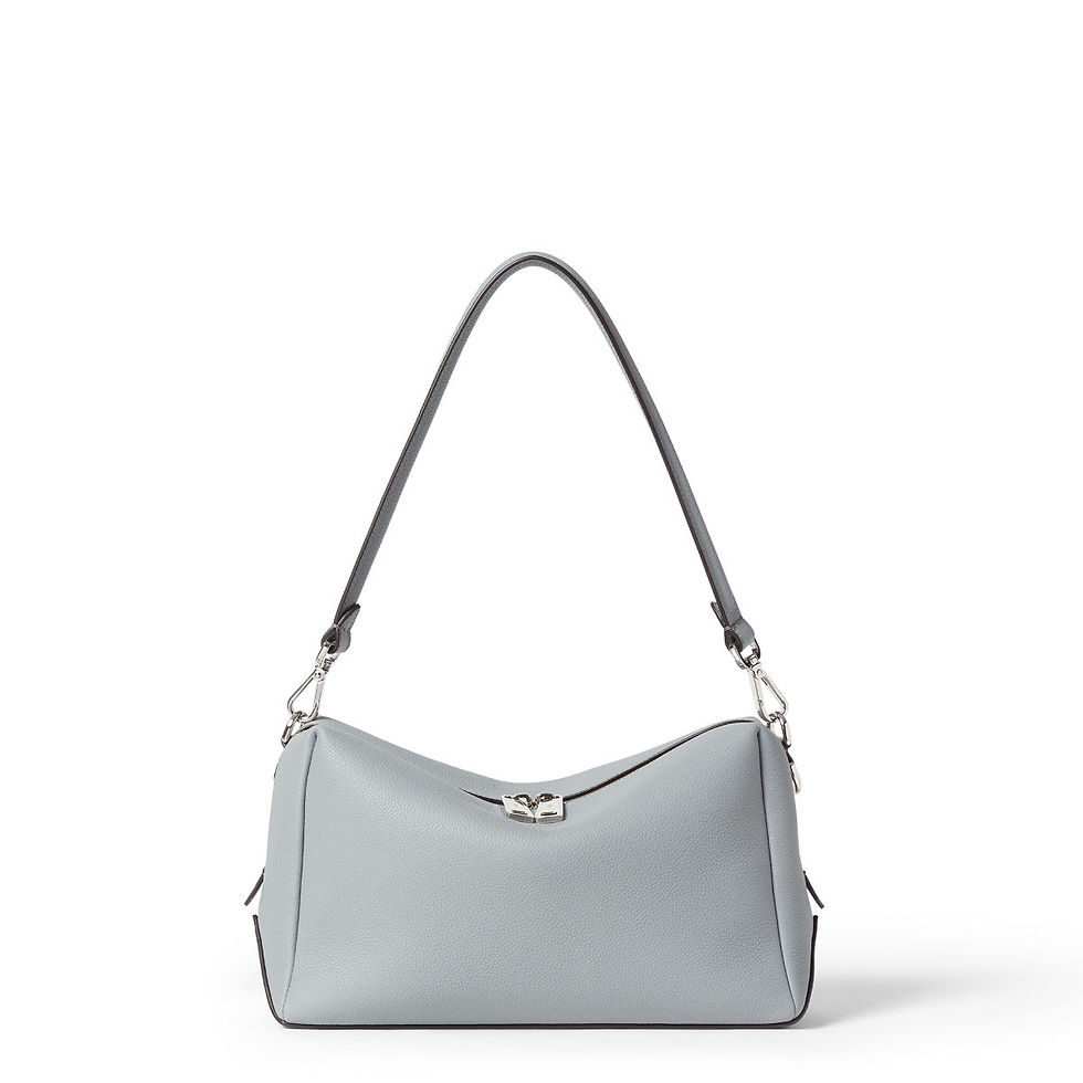 Fendi Lui Medium bag in light grey full-grain calf leather – view 2