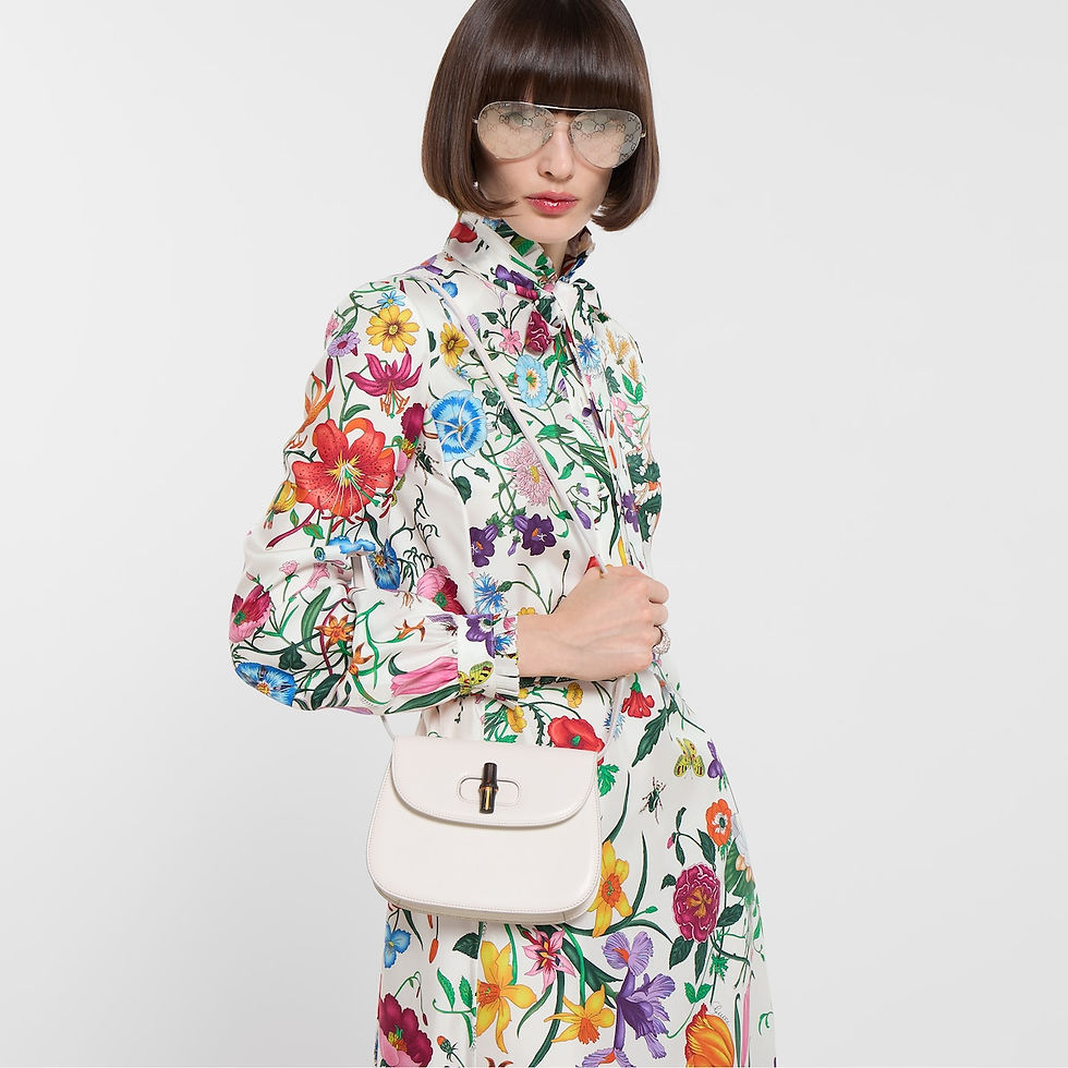 Thumbnail: Gucci Bamboo mini bag - white leather
