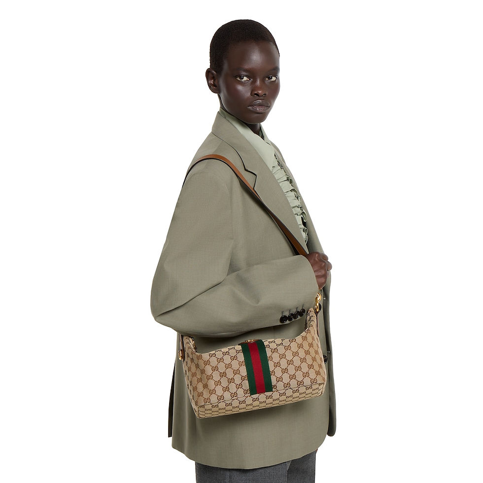 Thumbnail: Gucci Vanity medium top handle bag - beige and brown GG canvas
