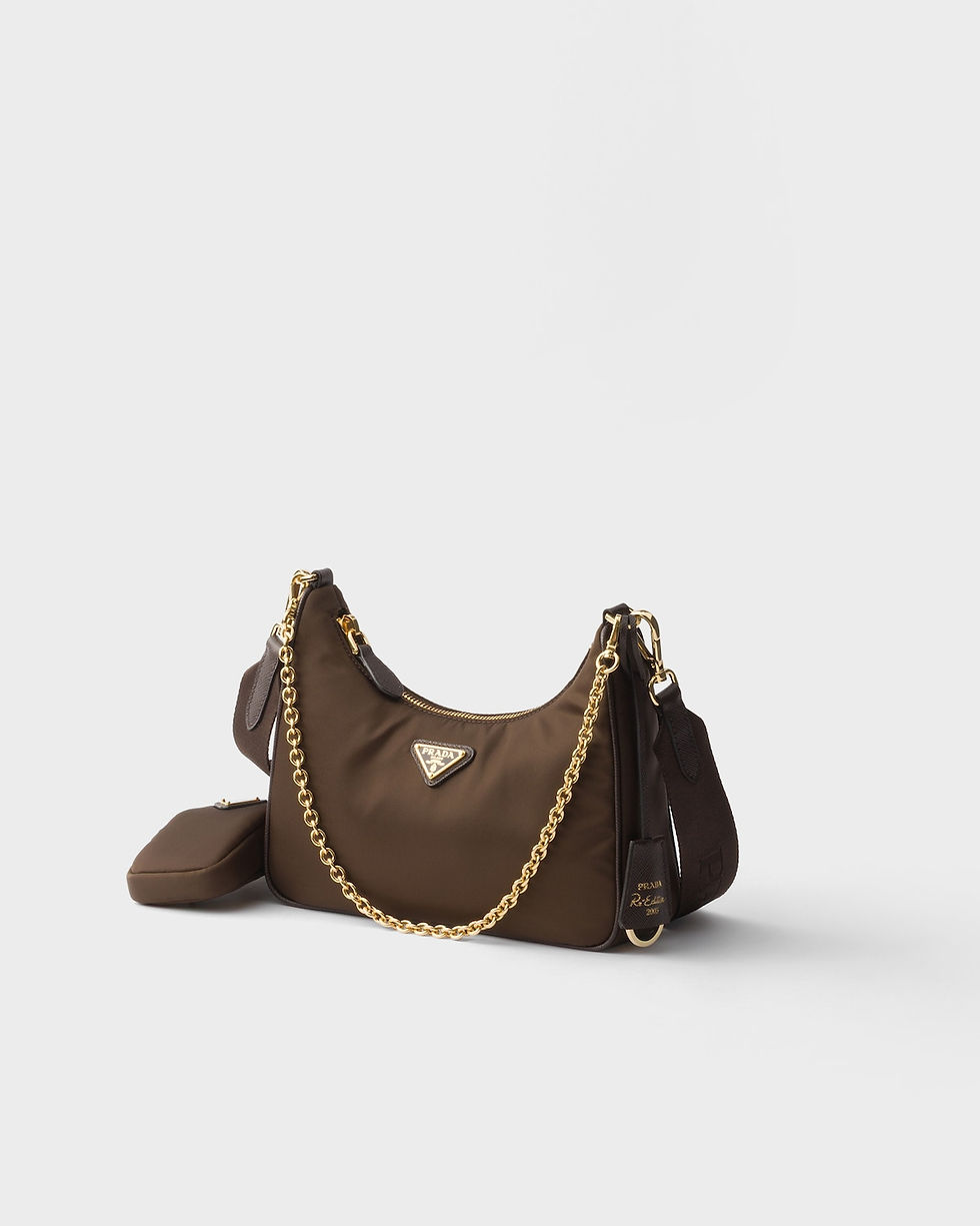 Thumbnail: Prada Re-Edition 2005 shoulder bag in burnt brown Re-Nylon – view 3