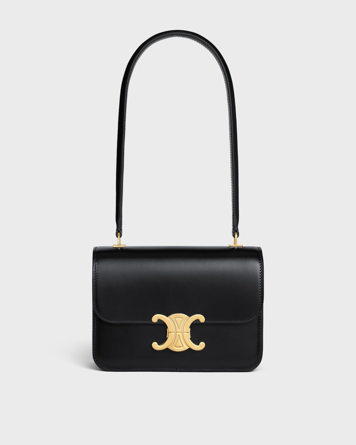 Celine Teen Garance bag in black shiny calfskin – front view
