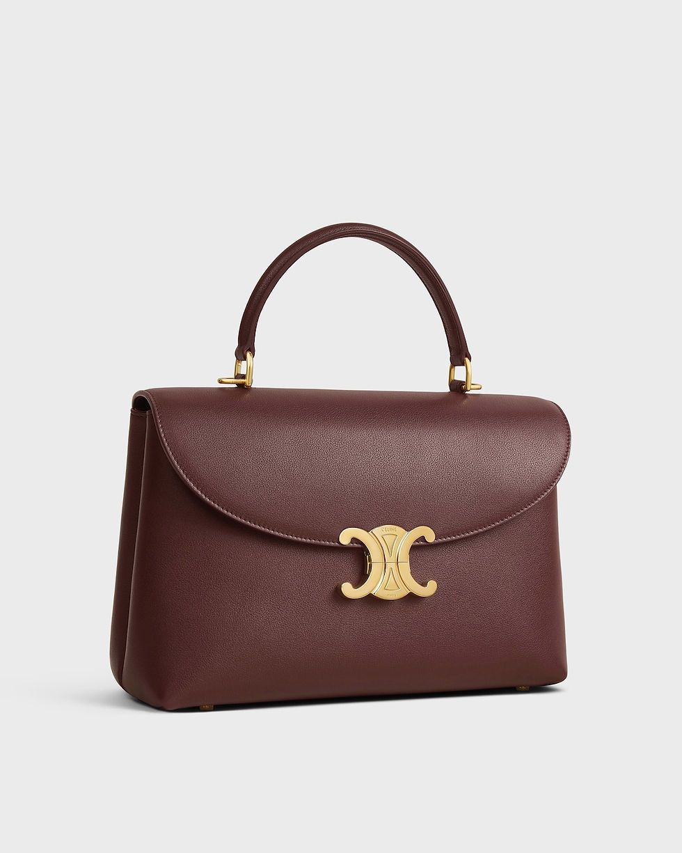 Celine Medium Nino bag in chestnut supple grained calfskin – view 2