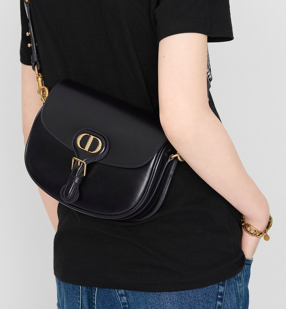 Thumbnail: Dior Medium Bobby bag in black box calfskin – view 7