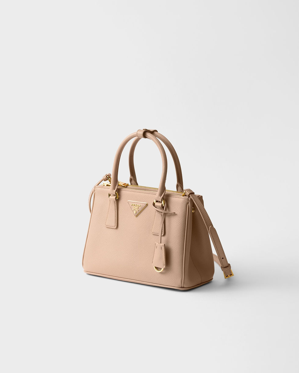 Prada Galleria small bag in cameo Saffiano leather – view 2