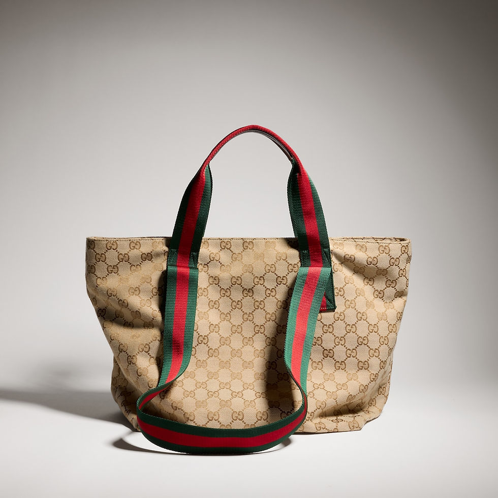 Thumbnail: Gucci GG small tote bag - sand and brown GG canvas