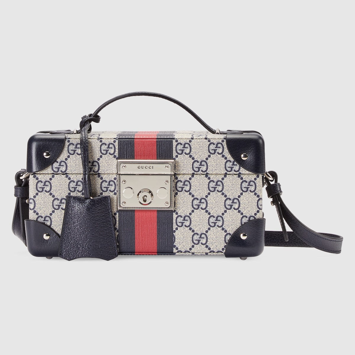Gucci Savoy small rigid jewelry box - beige and blue Supreme
