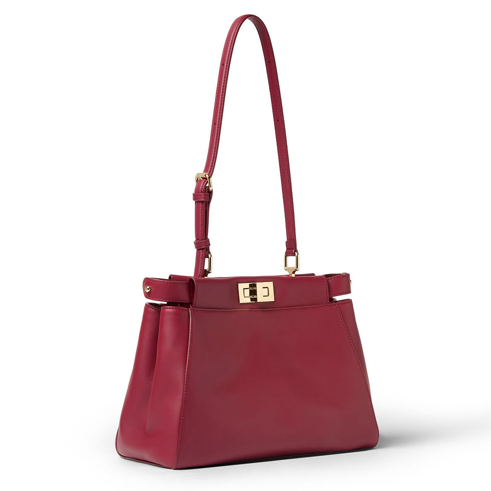 Fendi My Peekaboo Small bag in dark red calfskin – view 2