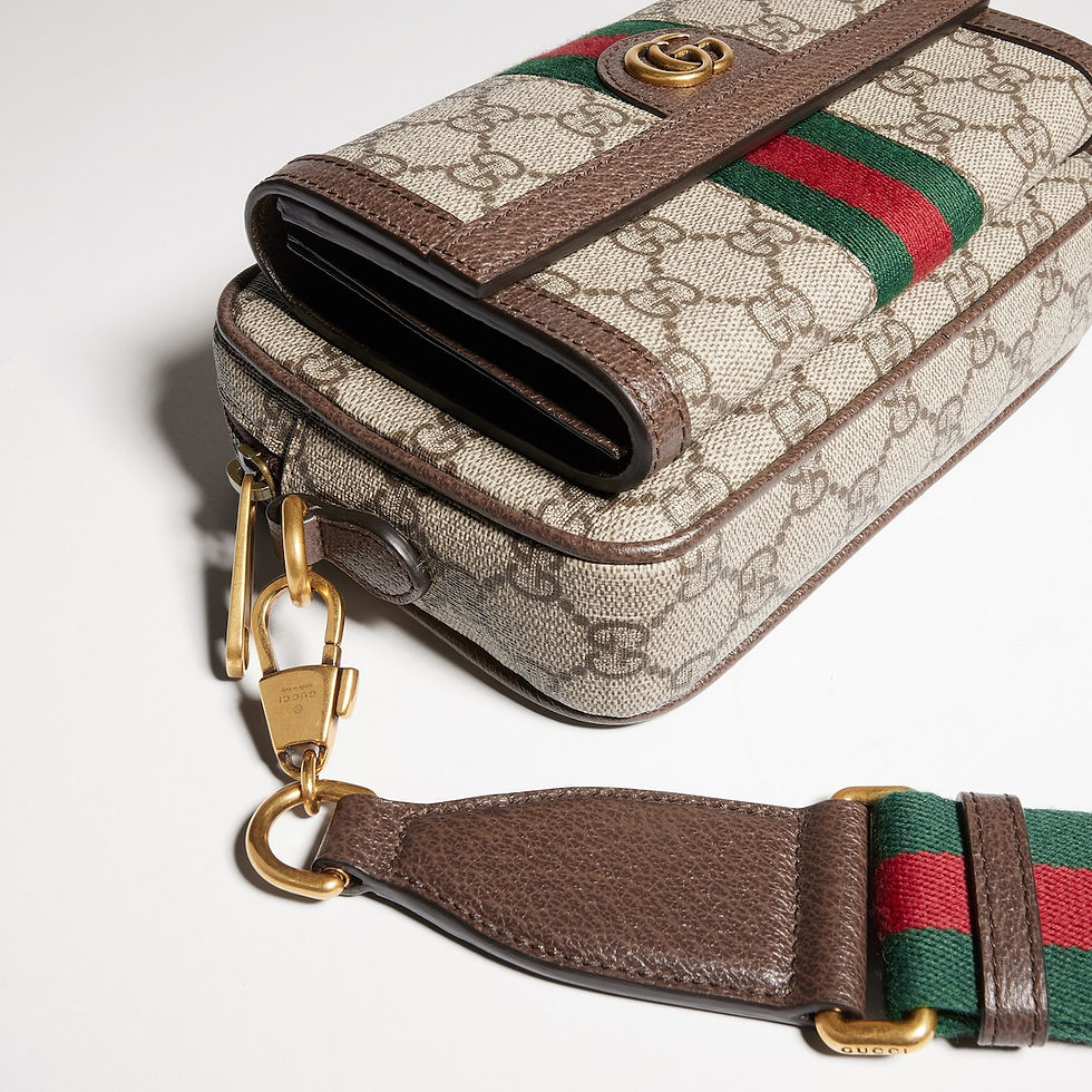 Thumbnail: Gucci Ophidia mini bag - beige and ebony Supreme