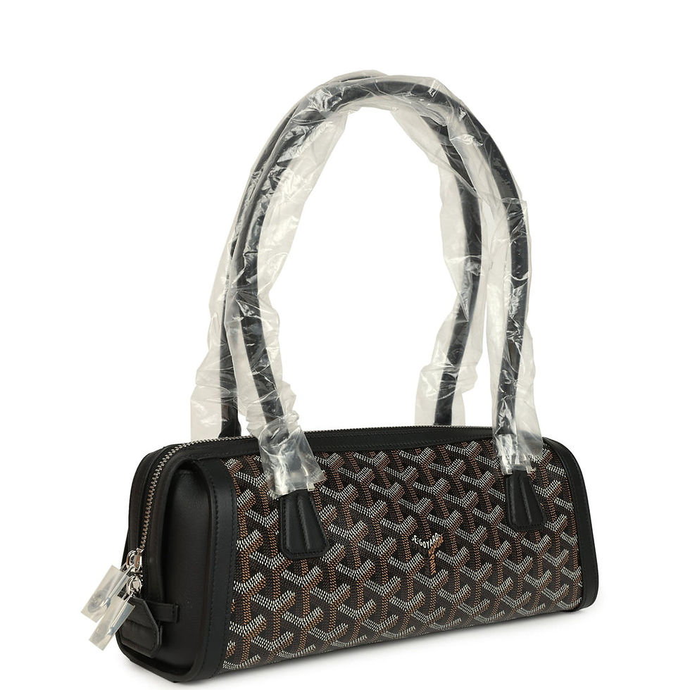 Goyard Bonbonnière bag in Black Goyardine, three-quarter view