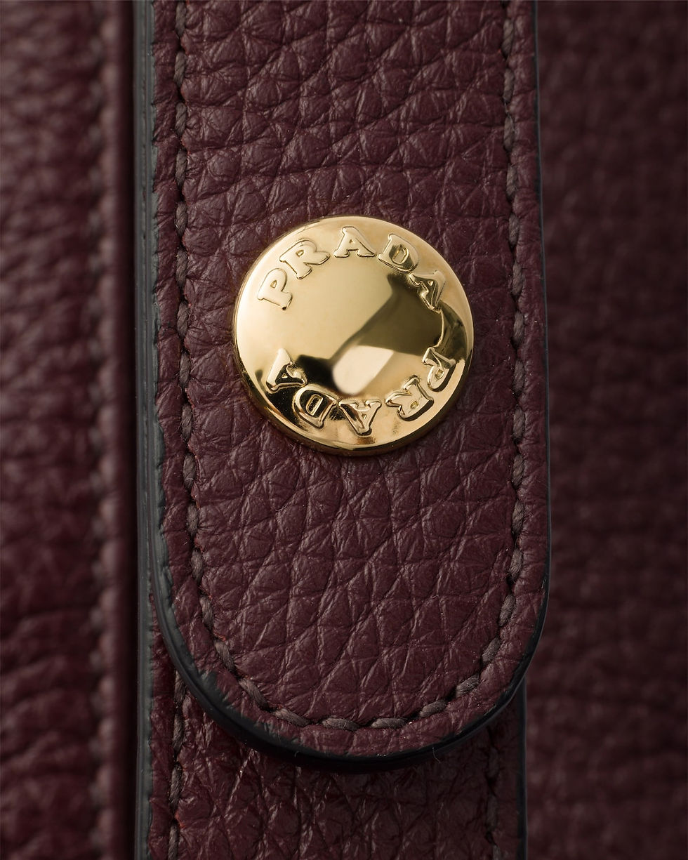Thumbnail: Prada Chérie mini bag in burgundy calfskin – view 5
