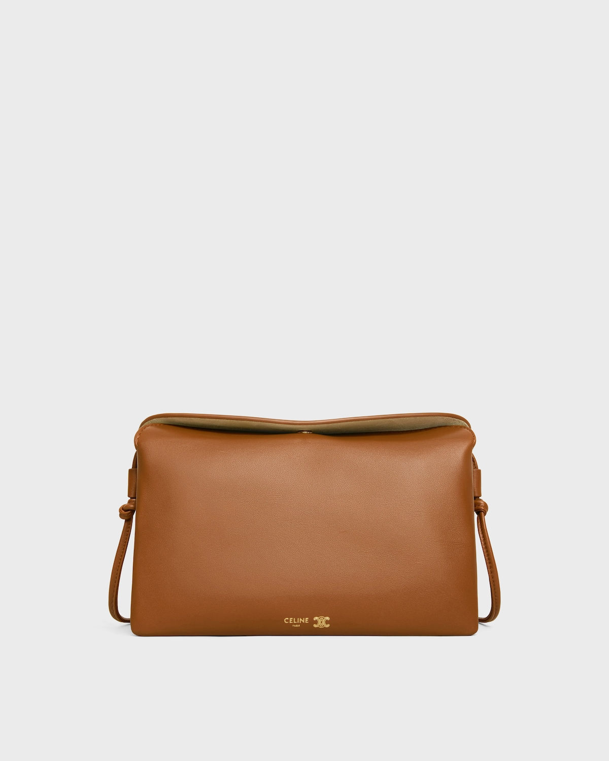 Celine Trio bag in soft tan smooth lambskin – front view