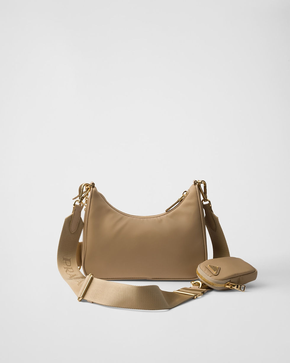 Thumbnail: Prada Re-Edition 2005 shoulder bag in camel Re-Nylon – view 4
