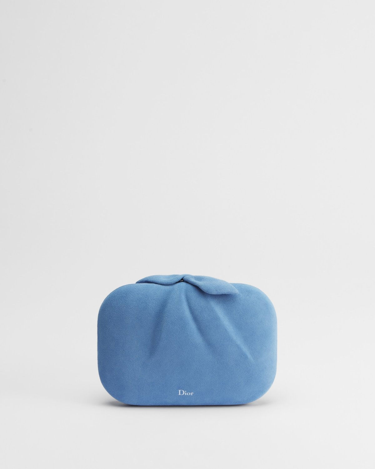 Dior Petit Dîner bag in blue suede goatskin – front view