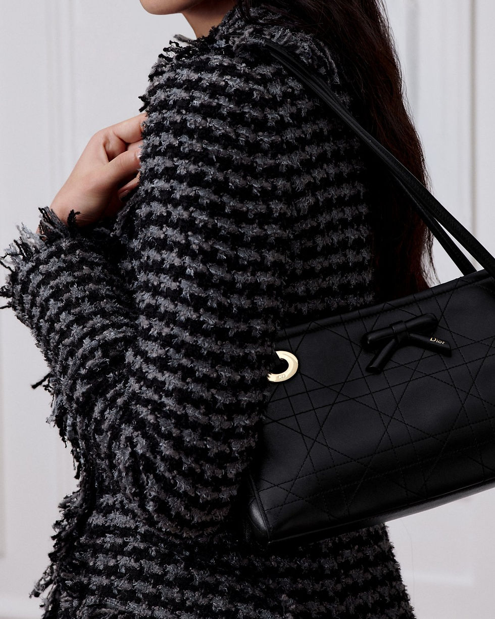 Dior Promenade East-West shopping bag in Flat Macrocannage calfskin – view 2
