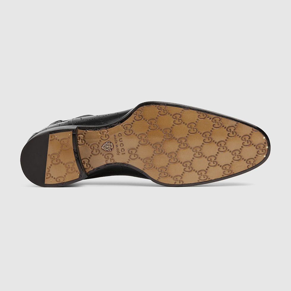 Thumbnail: Gucci Men's ankle boot - black GG leather
