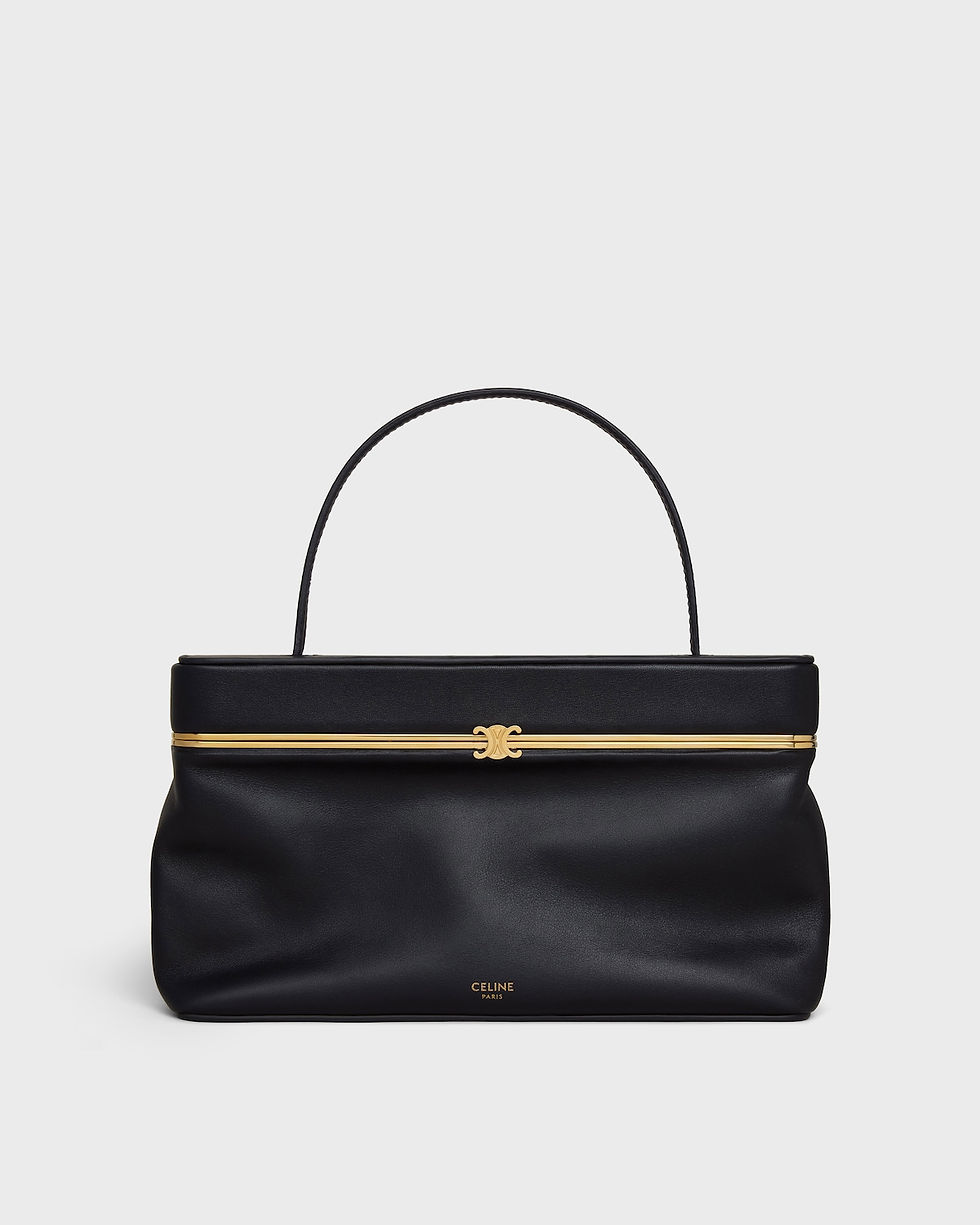 Celine Vanity Frame in Black Supple Calfskin – front view