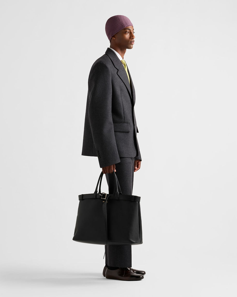 Prada Buckle bag with belt in black leather – view 2