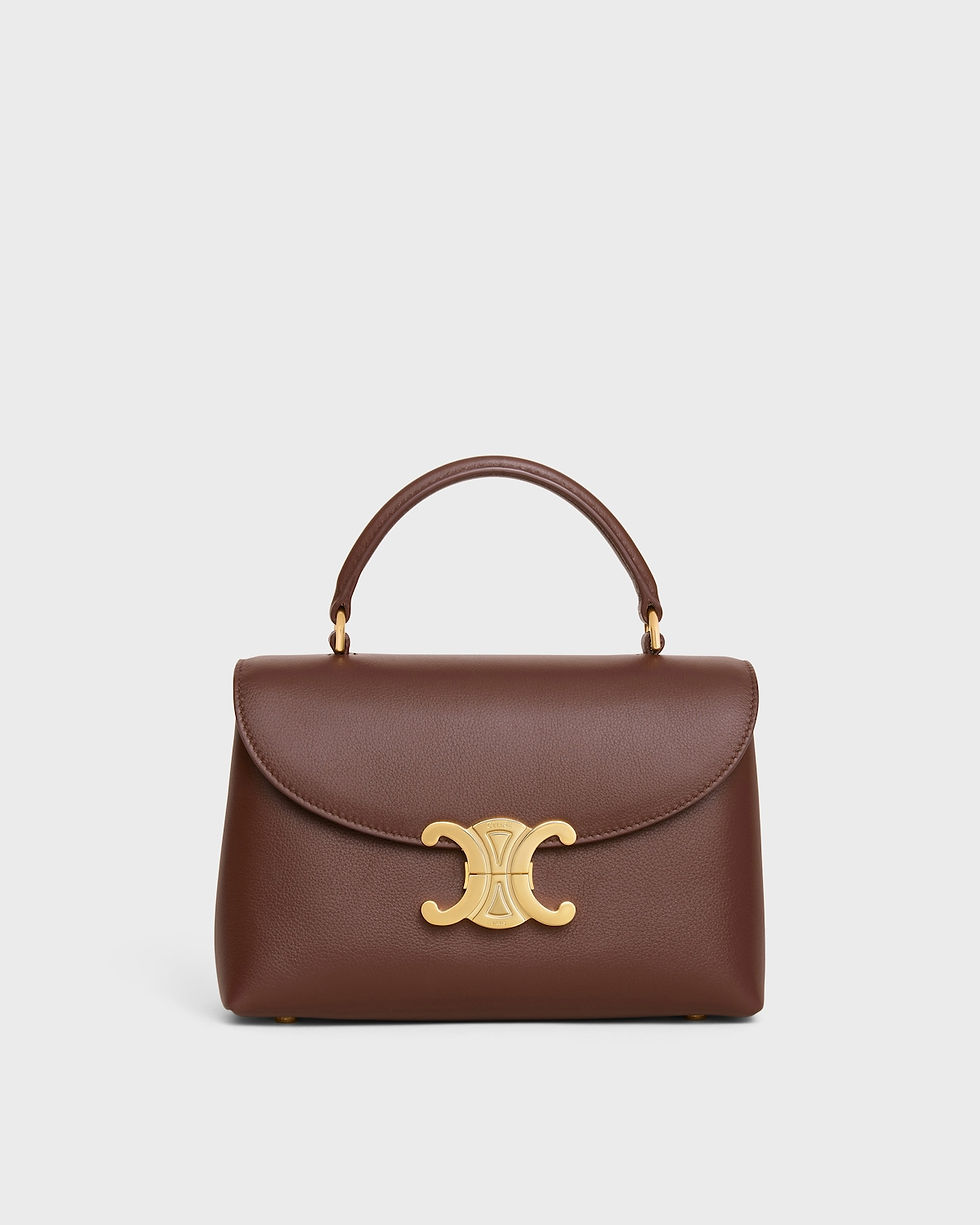 Celine Teen Nino bag in Chestnut supple grained calfskin – front view