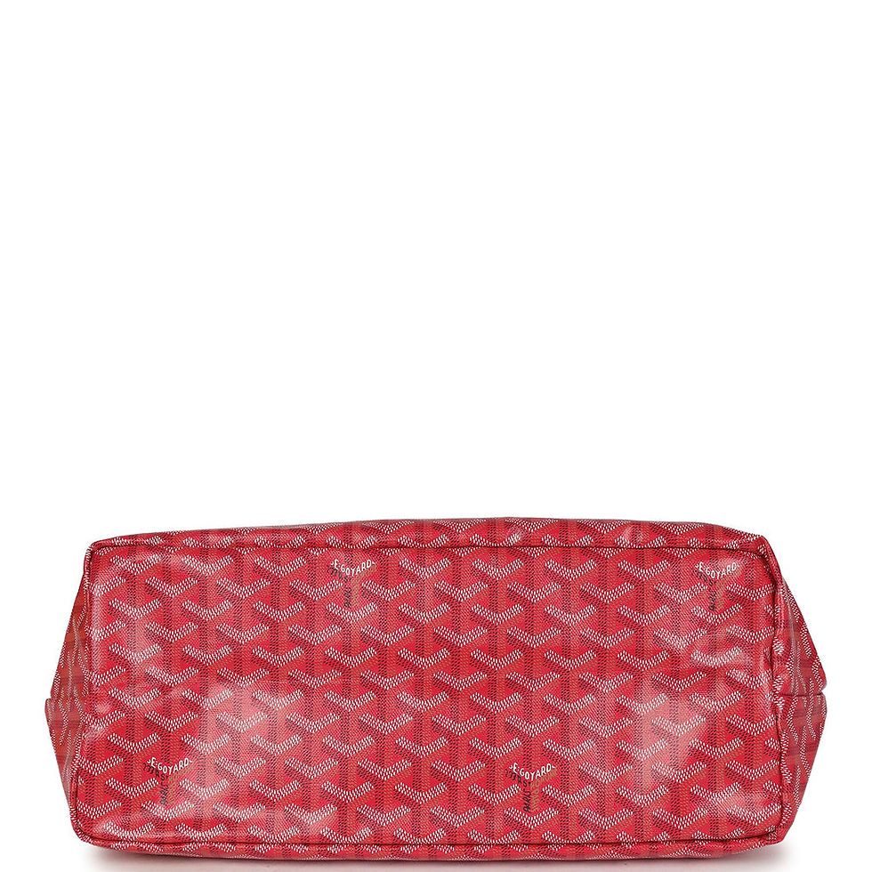 Thumbnail: Goyard Saint Louis PM tote, base view in Fuchsia Goyardine canvas