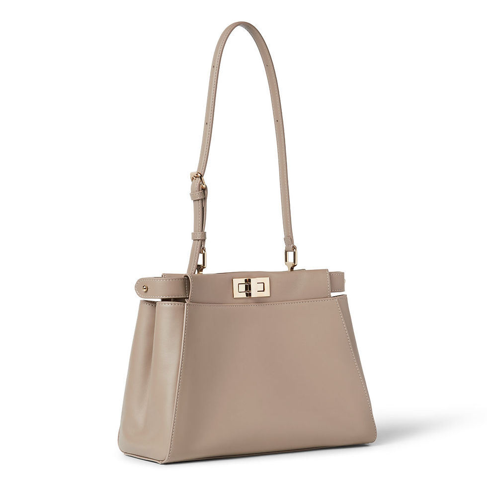 Fendi My Peekaboo Small bag in dove grey calfskin – view 2