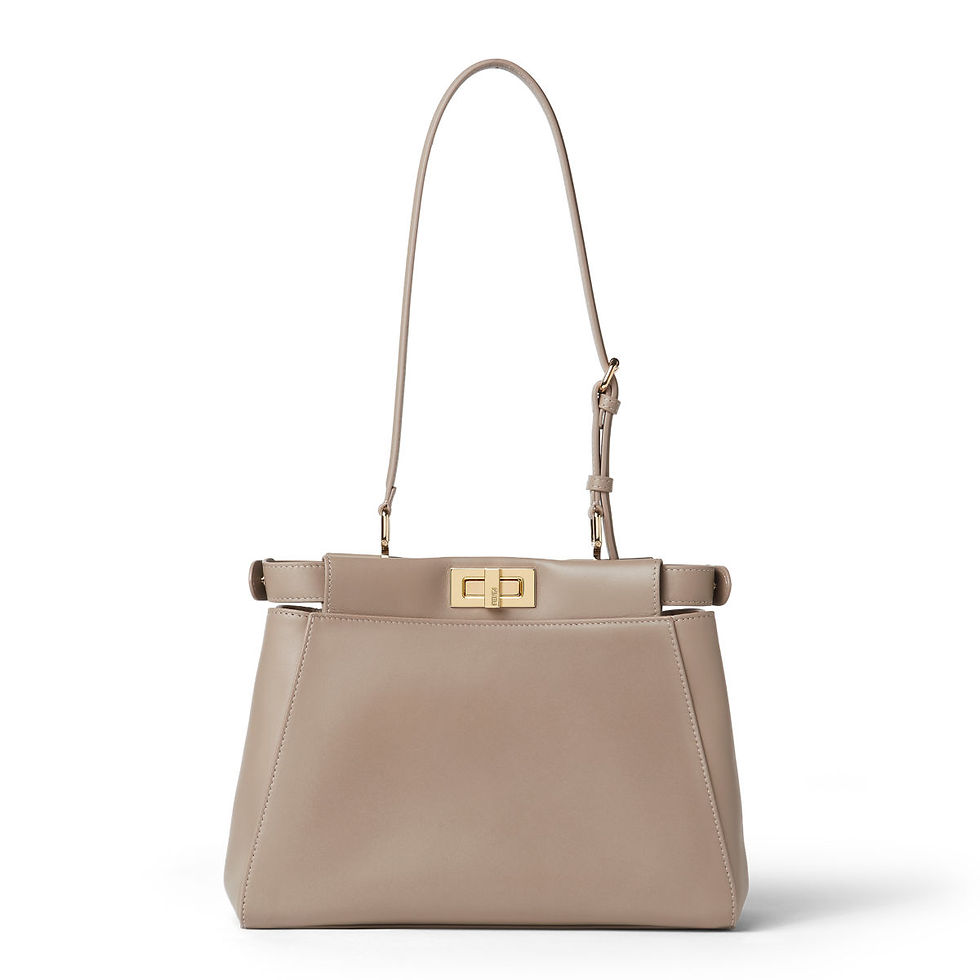 Thumbnail: Fendi My Peekaboo Small bag in dove grey calfskin – view 3