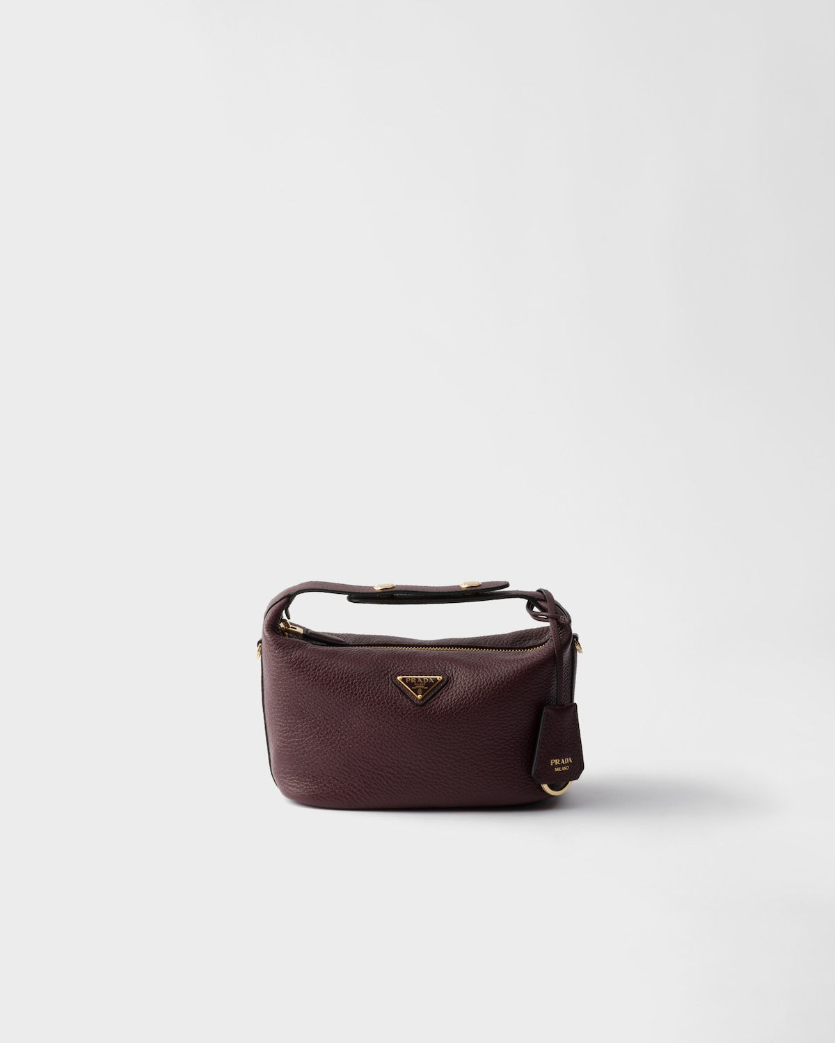 Prada Chérie mini bag in burgundy calfskin – front view