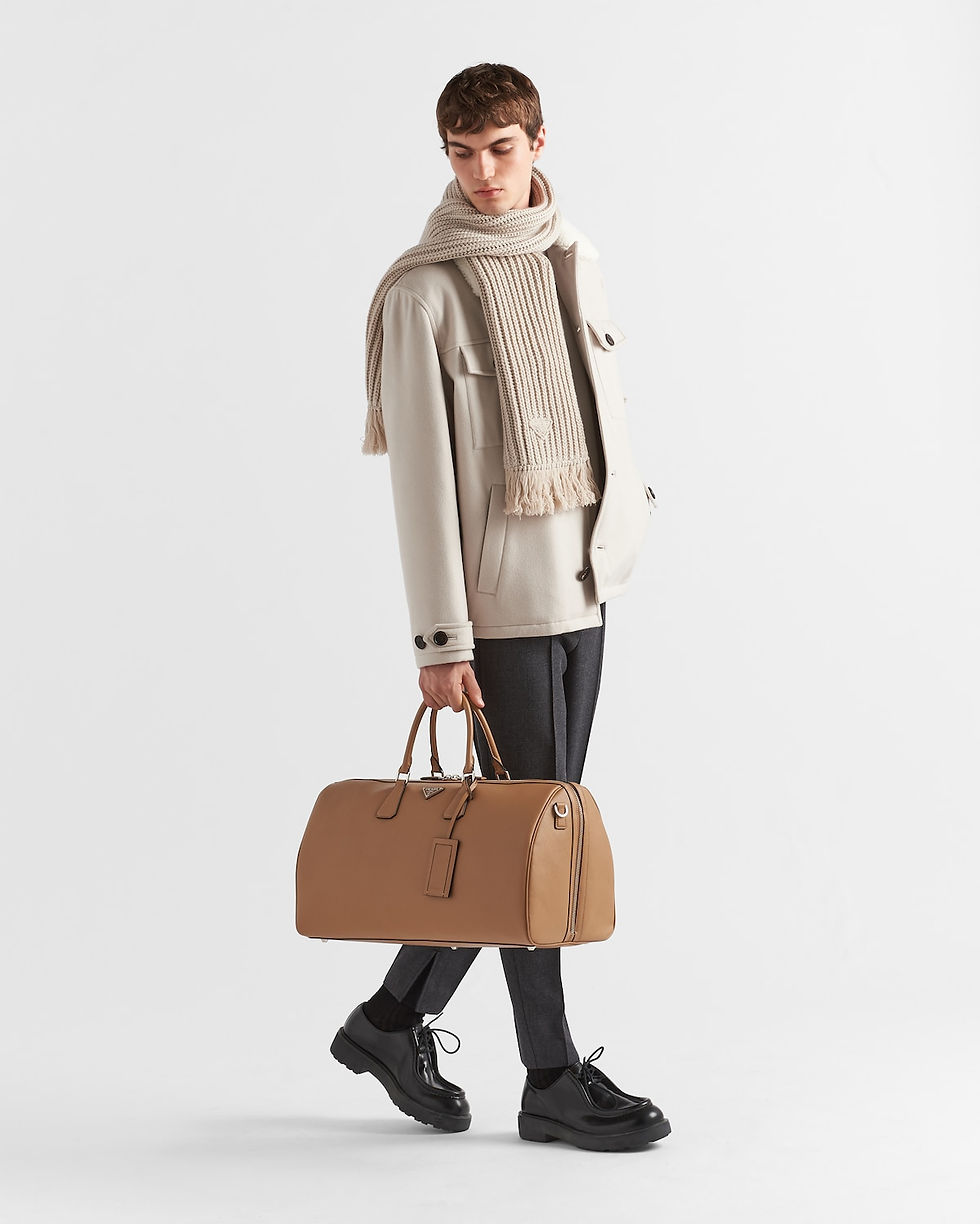 Thumbnail: Prada travel bag in caramel Saffiano leather – view 8