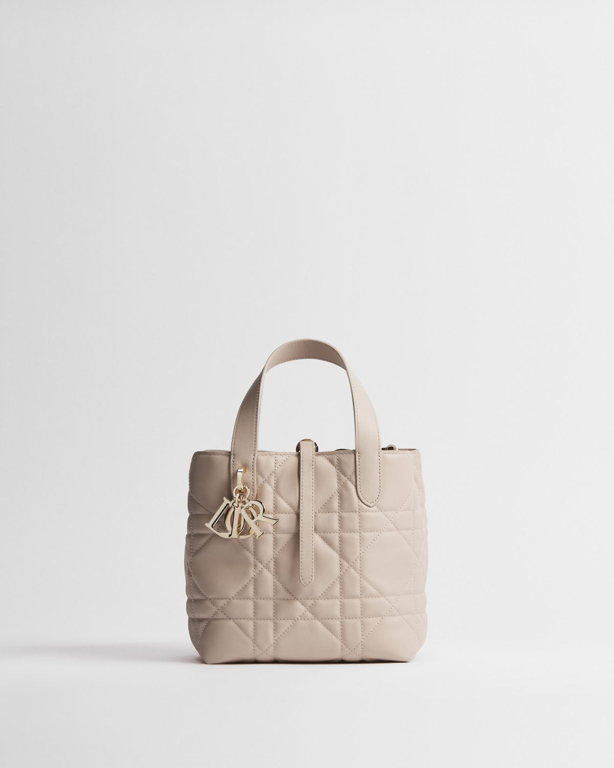 Dior Small Toujours Vertical Tote bag in rose Lingerie pink calfskin – front view