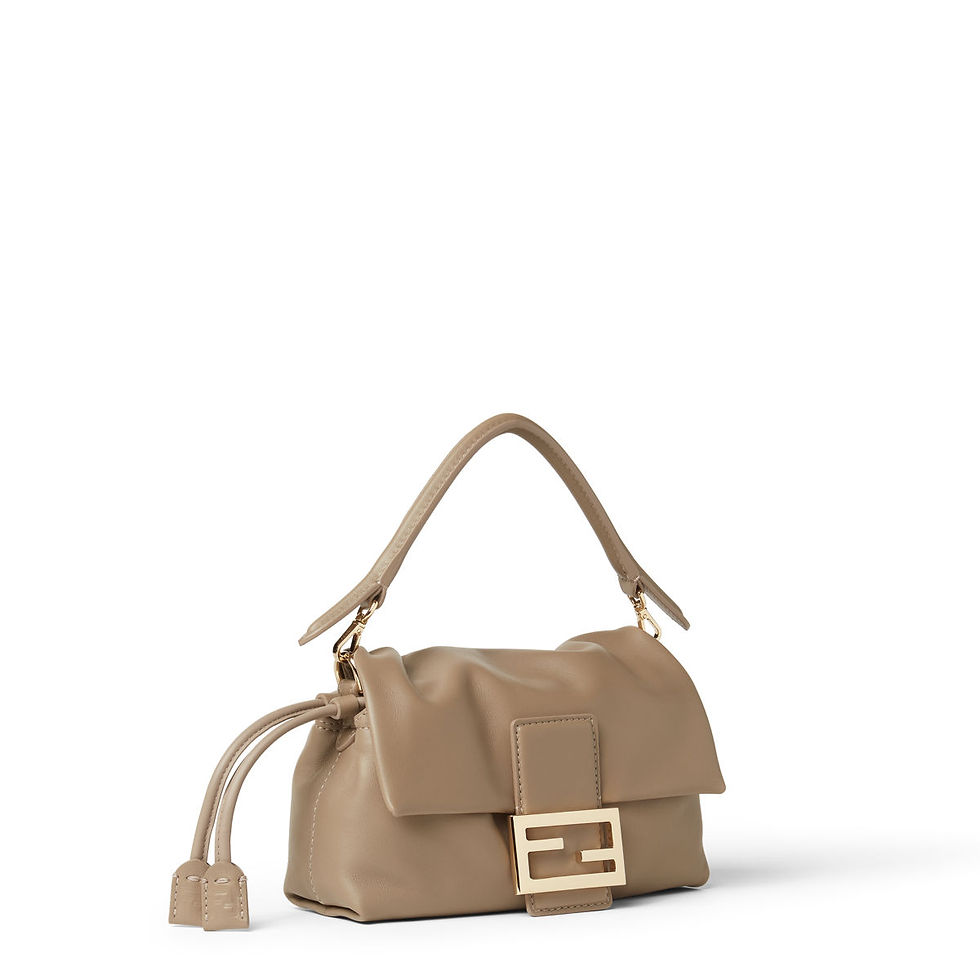 Fendi Baguette Soft Small bag in dove grey nappa leather – view 2
