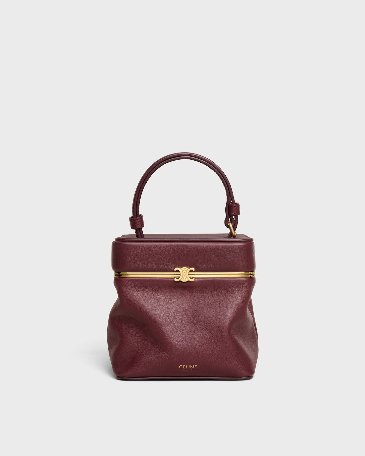 Celine Cube Frame bag in Syrah supple calfskin – front view