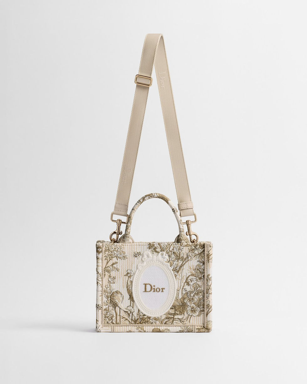 Dior Dioriviera Mini Book Tote in multicolor Toile de Jouy Floral Garden – view 2