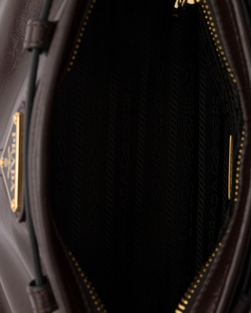 Thumbnail: Prada Bonnie small hobo bag in dark brown calfskin – view 5