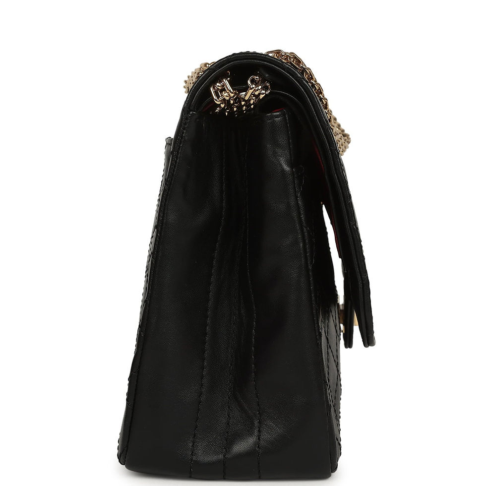 Thumbnail: Three-quarter view of the Reissue bag showing the Mademoiselle turn-lock and chain strap