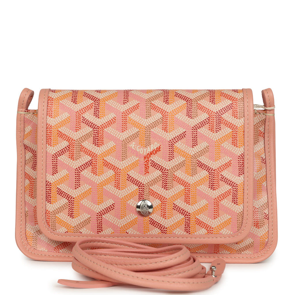 Goyard Plumet Pocket Wallet in Powder Pink Goyardine canvas, front view