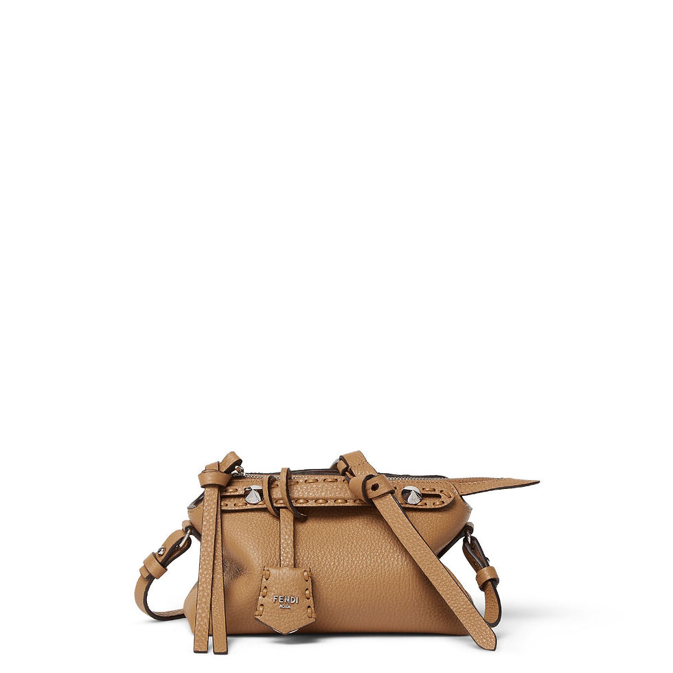 Fendi By The Way Selleria Mini bag in cappuccino Cuoio Romano leather – view 2