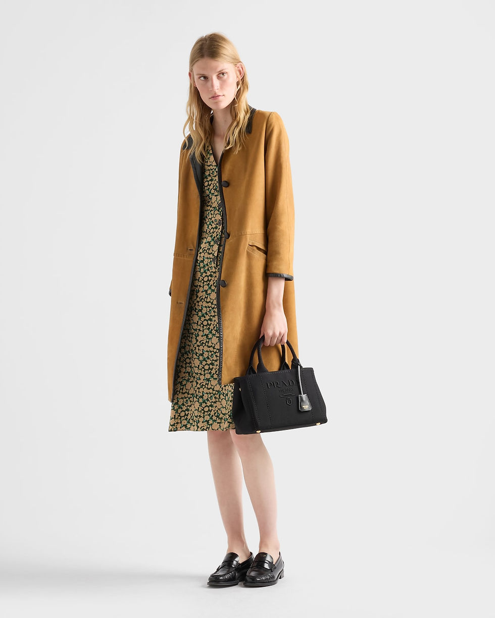 Prada Jardinière small bag in black cotton canvas – view 2