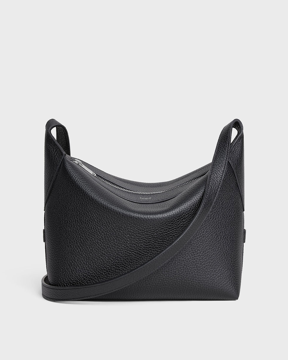 Celine Harry Crossbody Bag in Black Grained Calfskin – front view