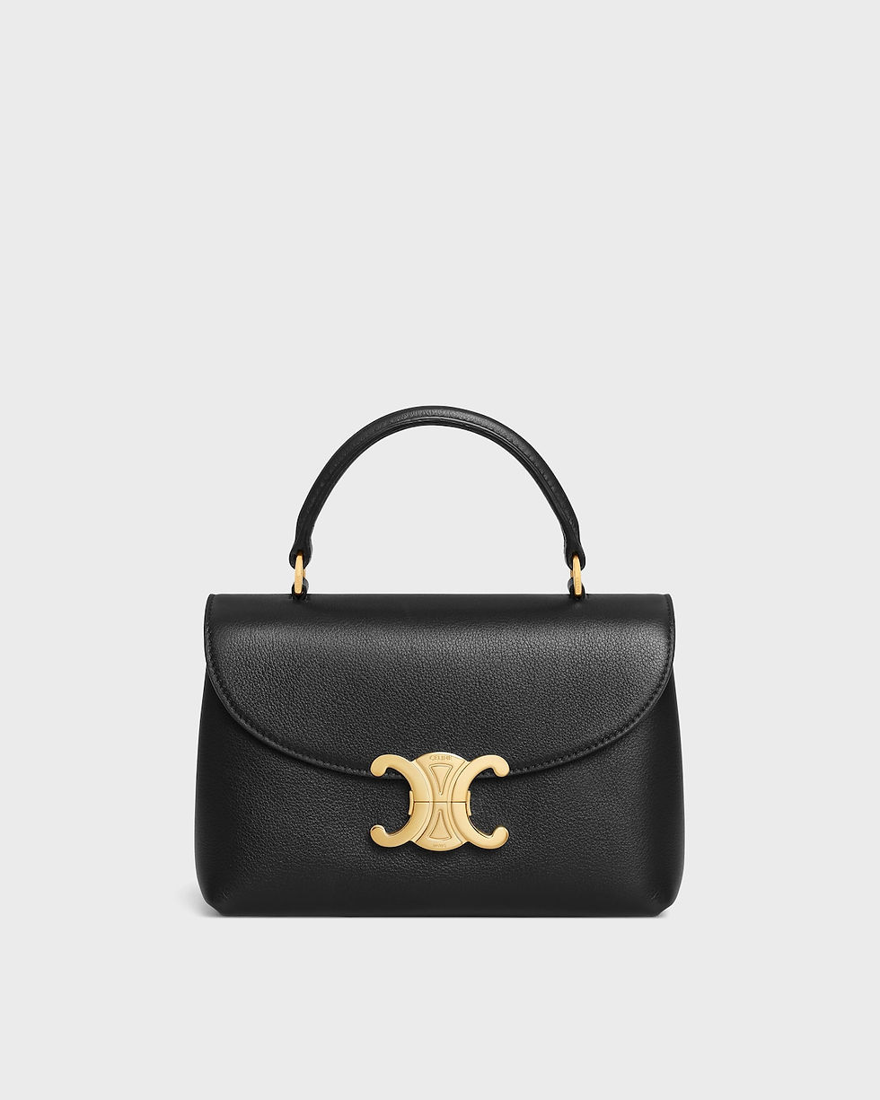 Celine Teen Nino bag in black supple grained calfskin – front view