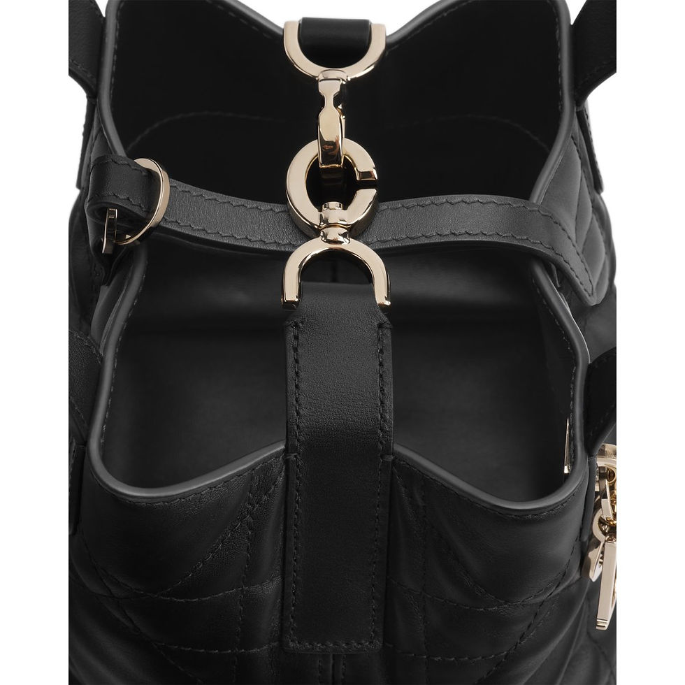 Thumbnail: Dior Nano Toujours vertical tote in black Macrocannage calfskin – view 7