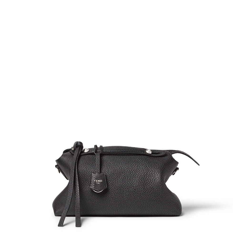 Fendi By The Way Soft Medium bag in black Cuoio Romano leather – front view