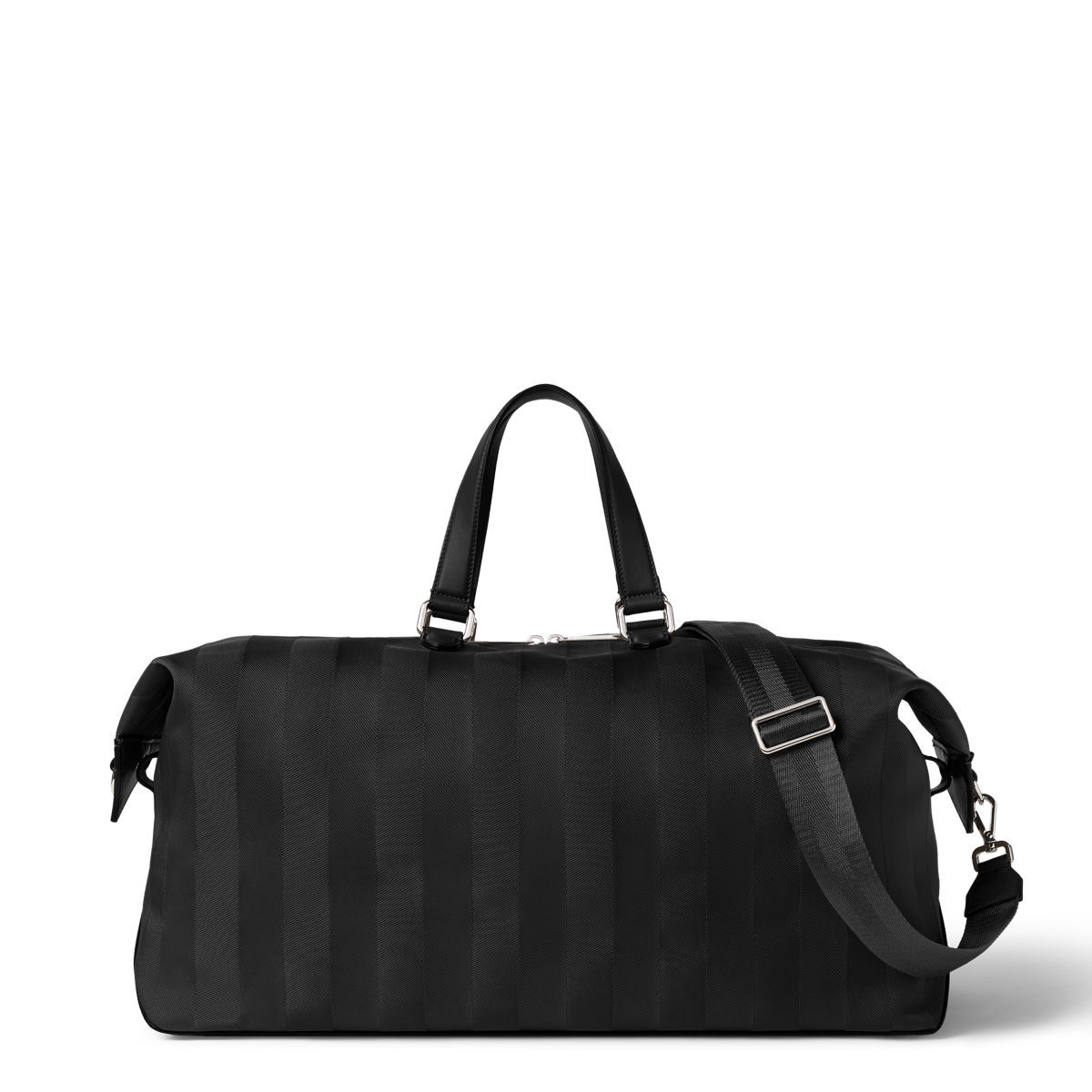 Fendi Lui 48 Duffle Bag in black Pequin technical fabric – front view